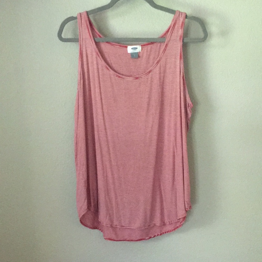 Old navy red white striped tank